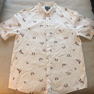 RETROFIT Surfer Button Down Shirt White